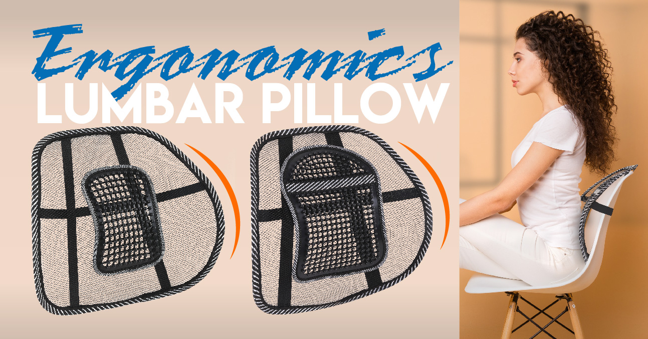 Mesh Lumbar Pillow with Massage Beads