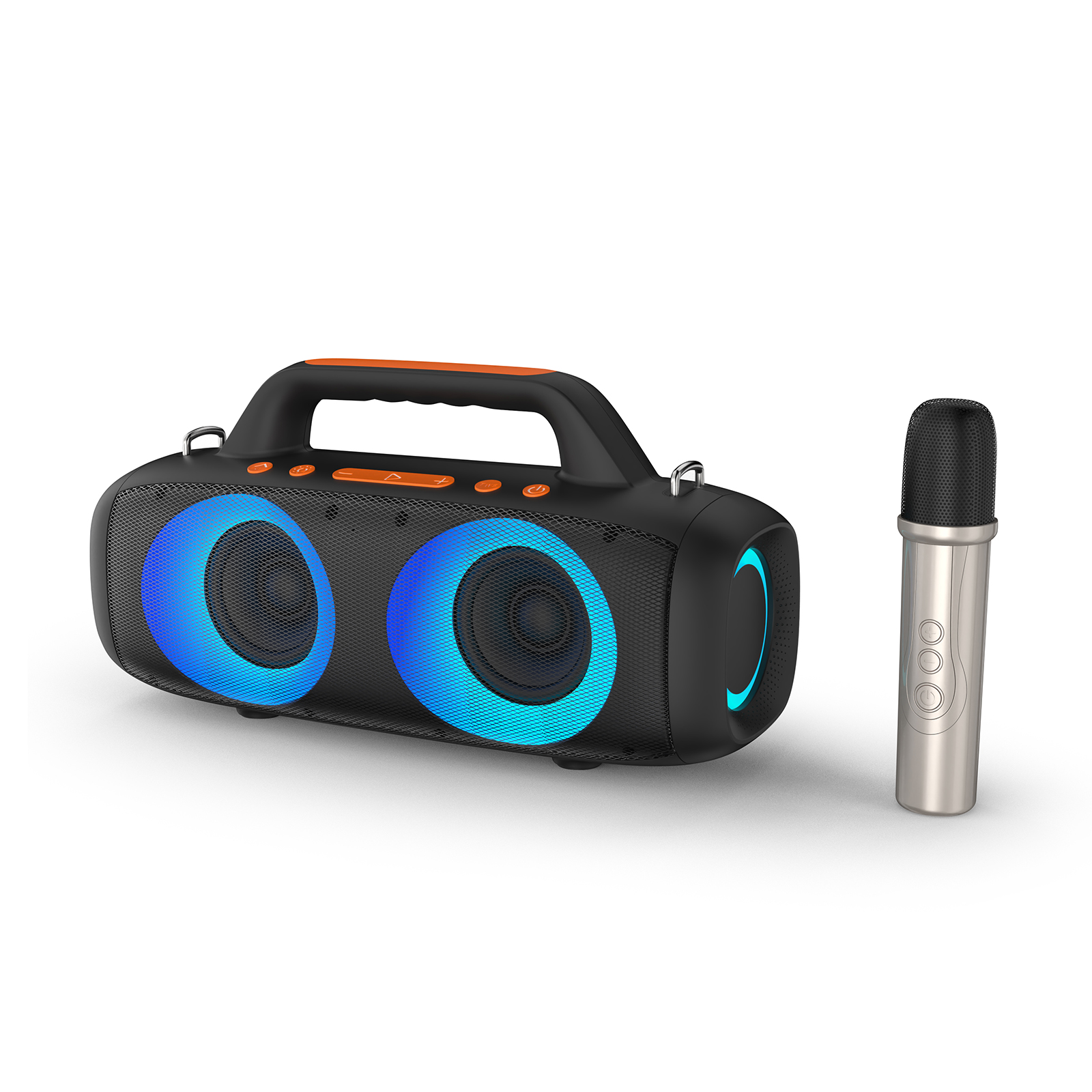 IPX5 Waterproof Portable Led Light Bluetooth Speaker with Mircophone