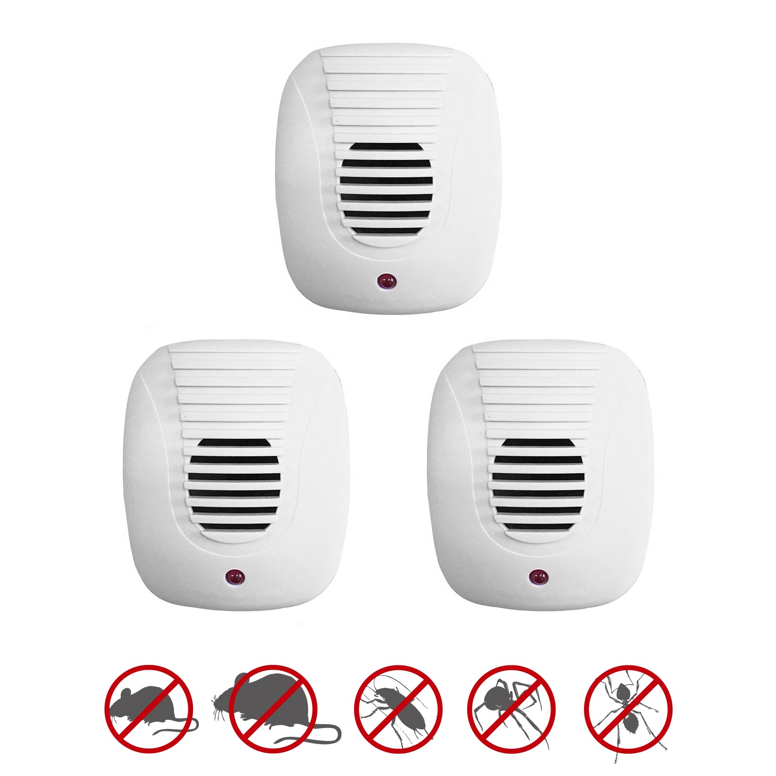 3PCS Plug In Mini Ultrasonic Pest Repellers