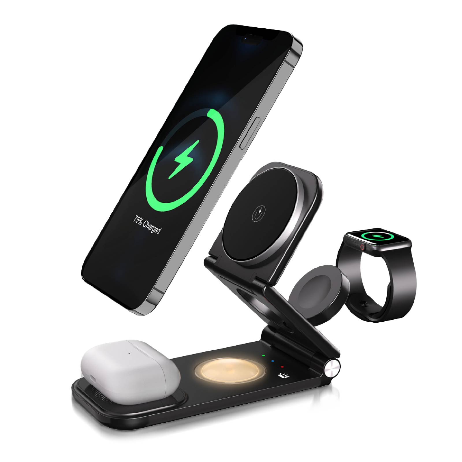 4-in-1 Multifunction Wireless Charging Station & Night Light