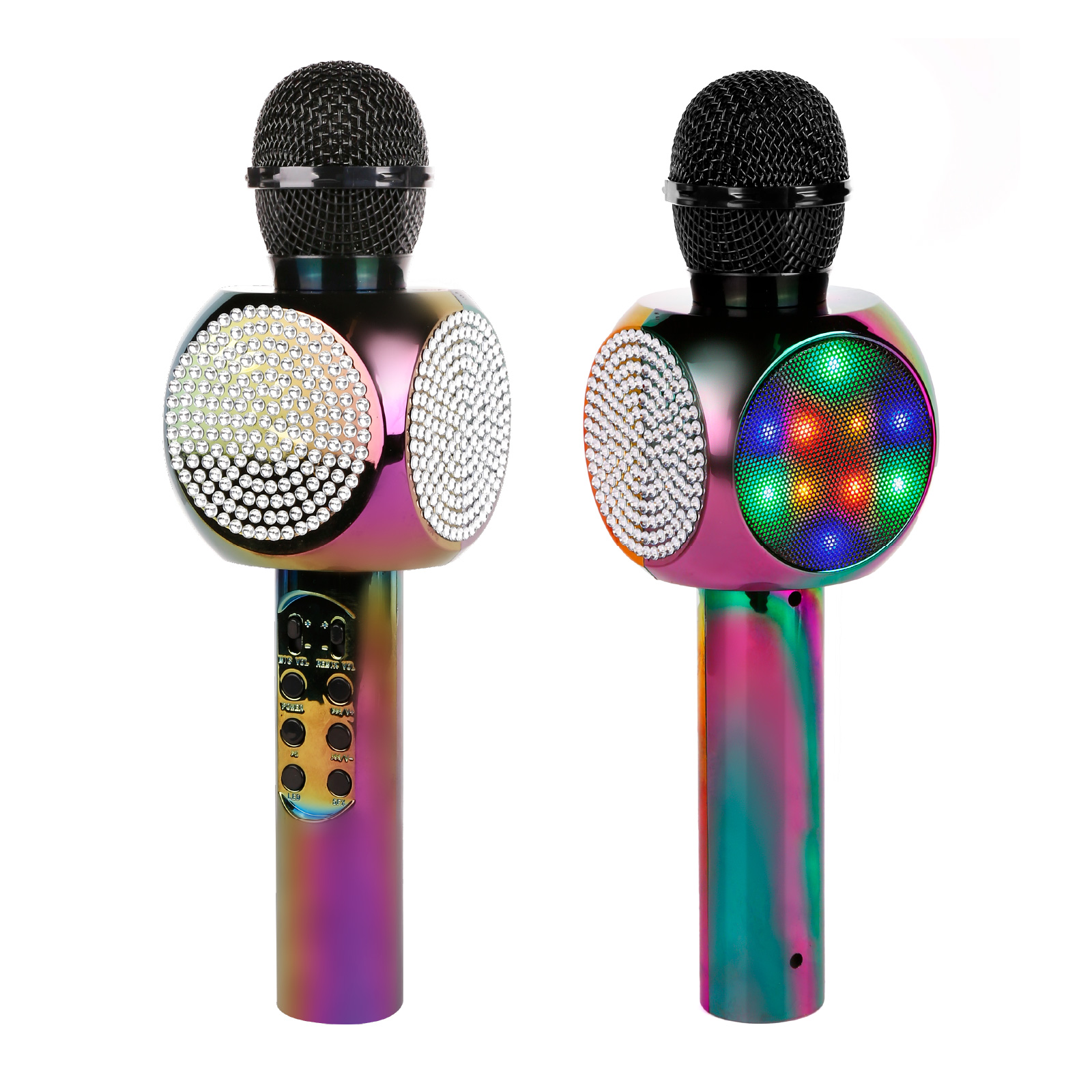 Wireless Bling Karaoke Led Microphone with Speaker 