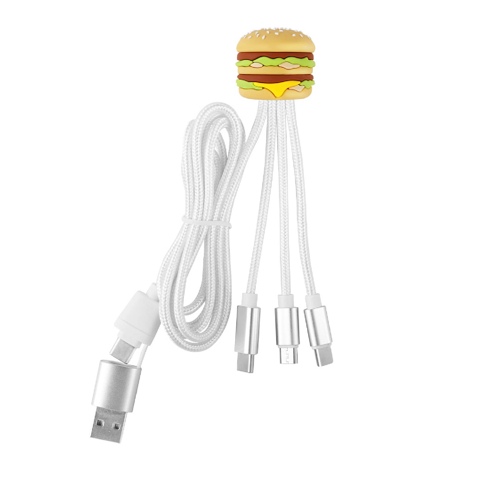 Burger Nylon 6 in 1 Charging Cable