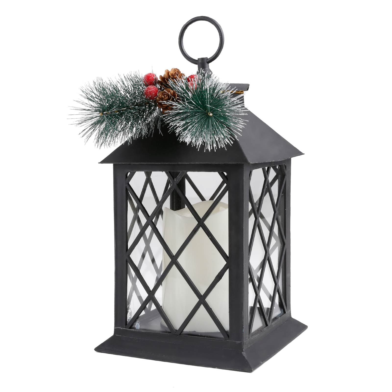 Retro Christmas LED Candle Lantern 