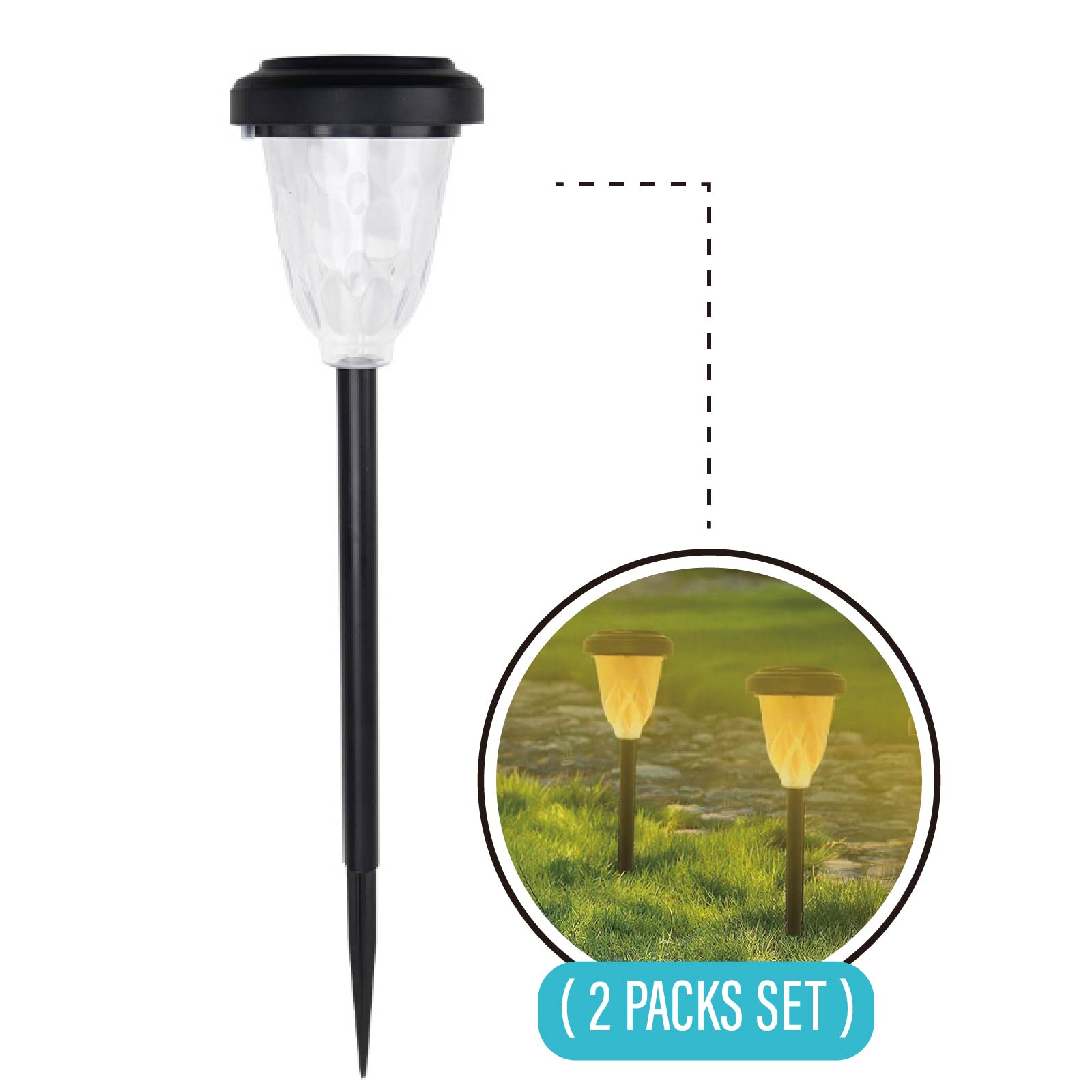 Solar Outdoor Light  (2 PCS SET)