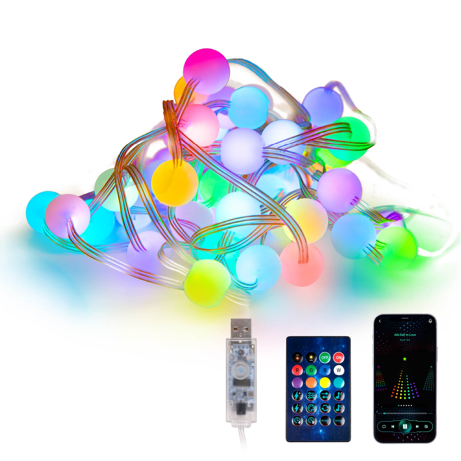 Color Globes String Light