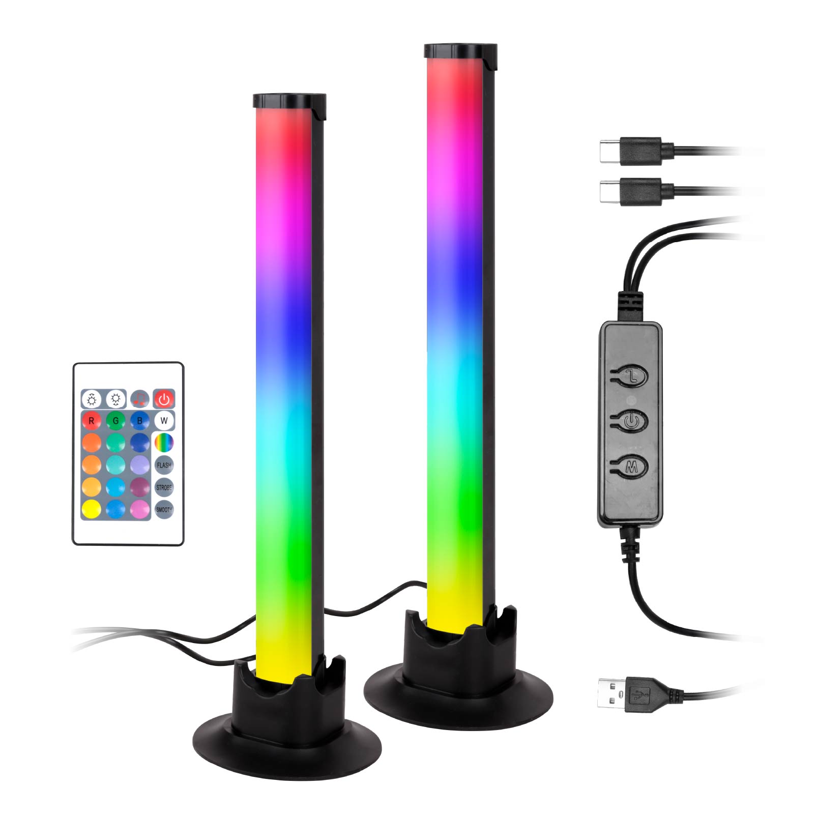 2 Packs Multicolor LED Light Bar