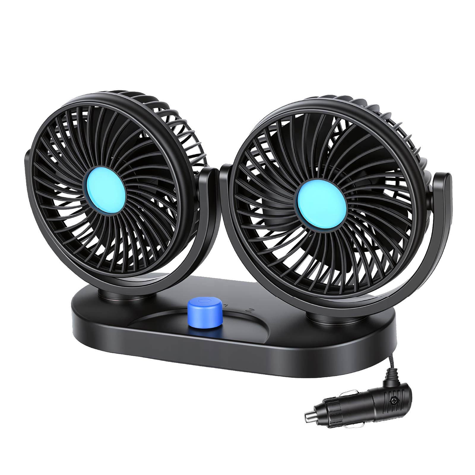 Dual-head Car Cooling Fan