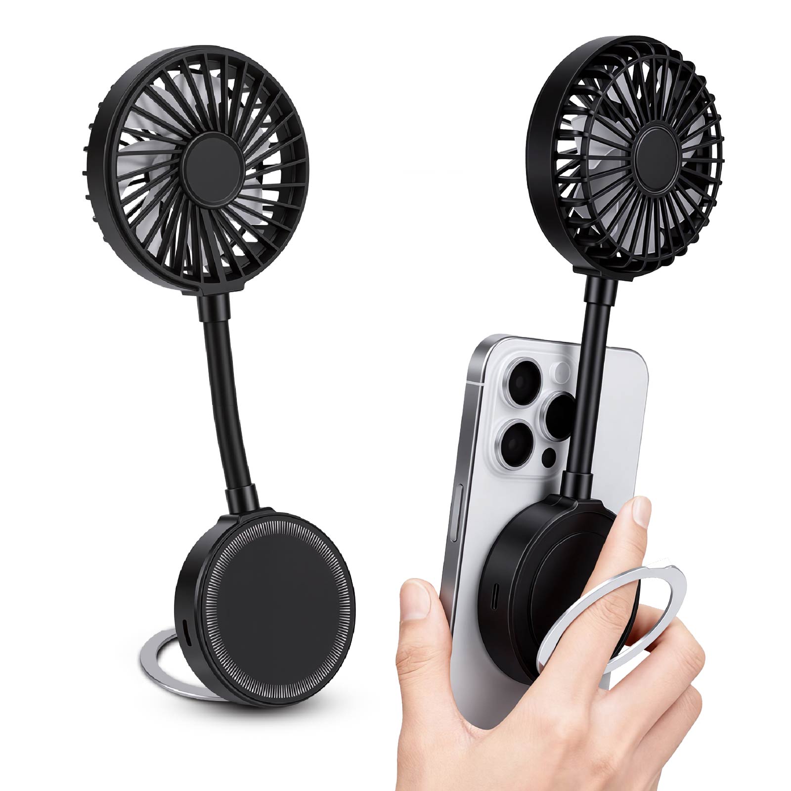 Portable Fan with Magnetic Phone Holder