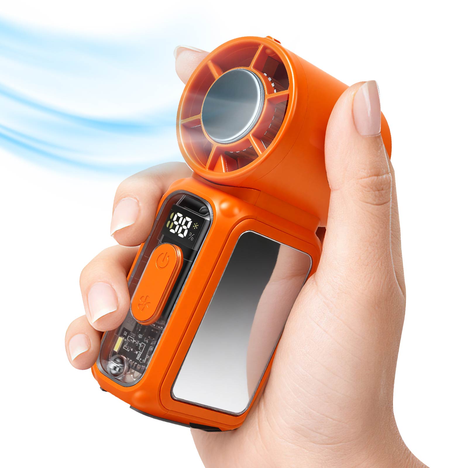 Portable Handheld Cooler Fan & Mirror